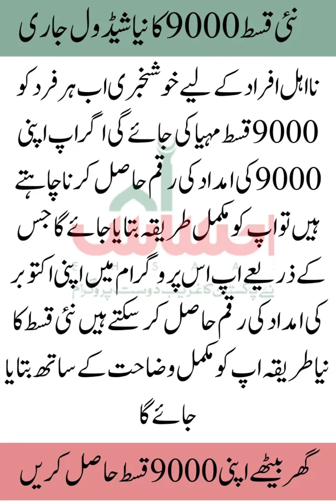 Form for the Benazir Income Support Program