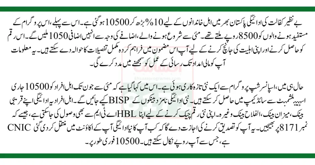 Update 2024 For Kafaalat 10500 Payment Increase 10%