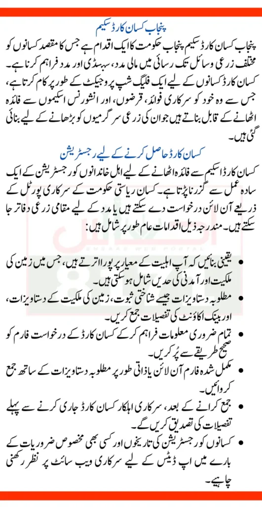 Punjab Kisan Card Scheme