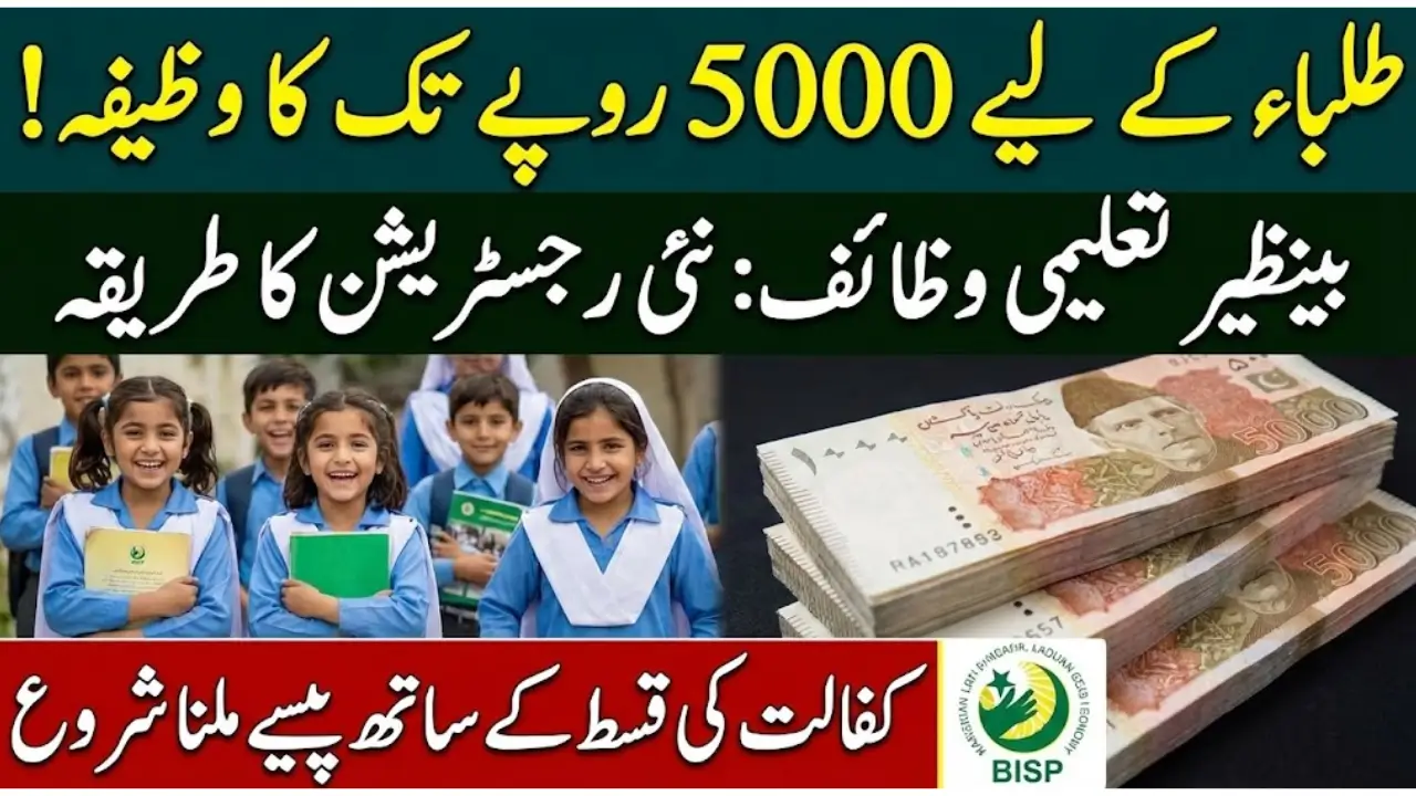 Benazir Taleemi Wazaif New Registration By 8171 Web Portal Latest Method