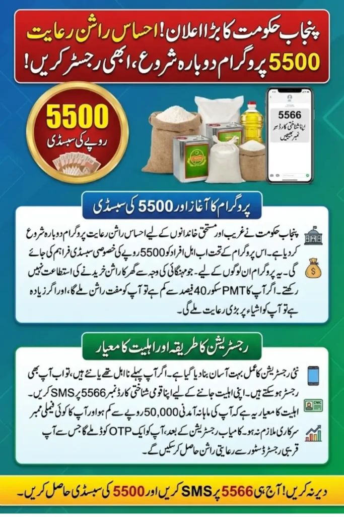Eligible Criteria For Punjab Ehsaas Rashan Riayat Next Month Subsidy 5500