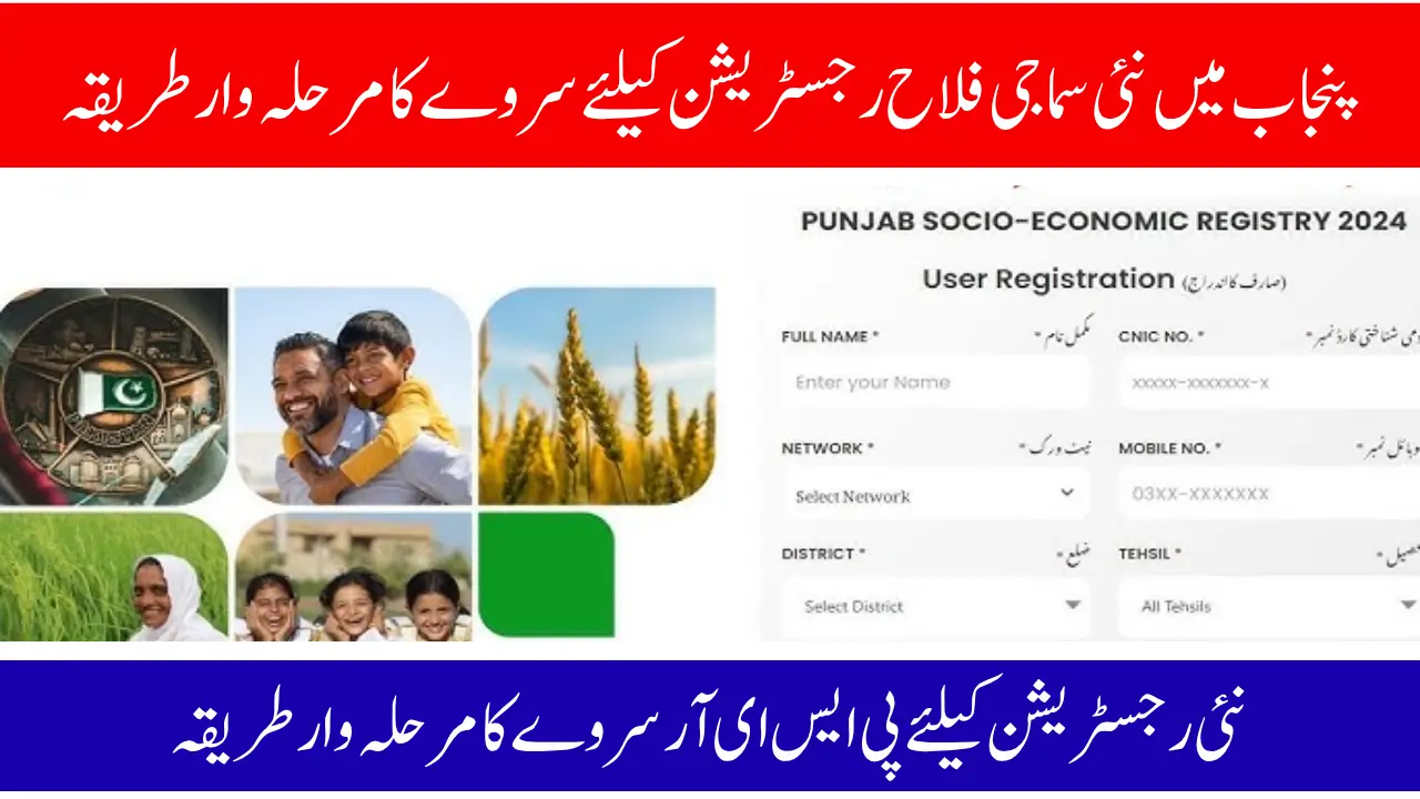 PSER Survey New Registration For Socio Welfare In Punjab 2025