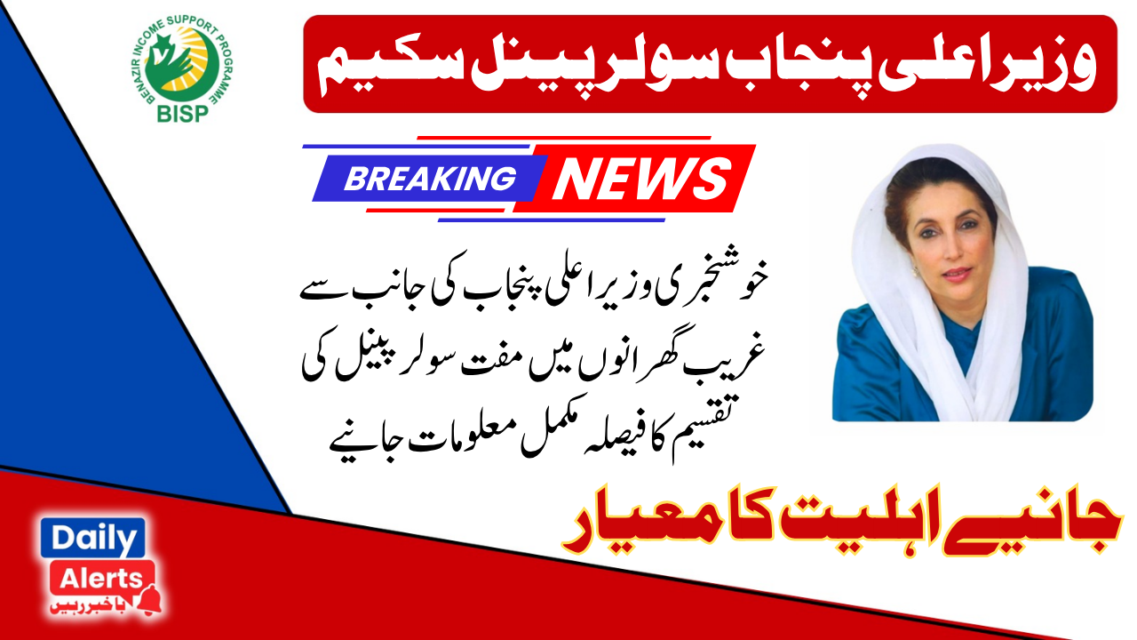 Unveils Poor Families With CM Punjab Solar Panel Scheme