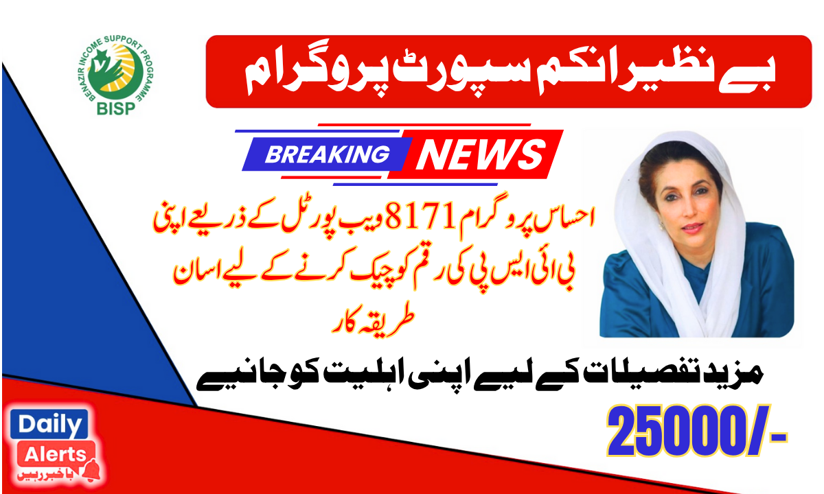 احساس پروگرام 8171 پیسے چیک کرنے کا طریقہ | احساس 8171 ویب پورٹل