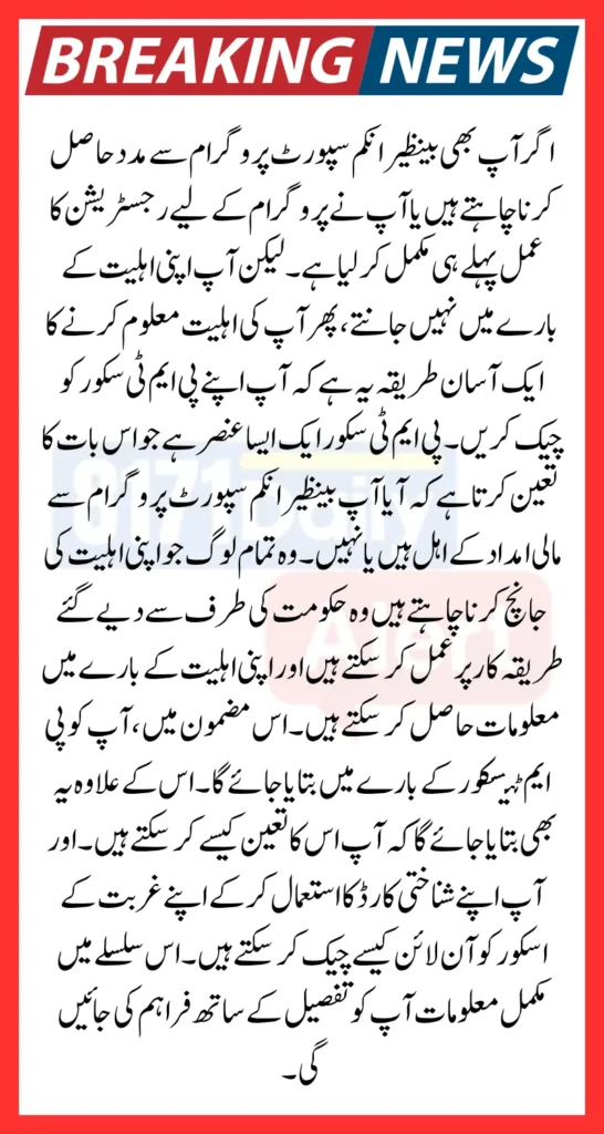 How To Check Your BISP PMT Score Online Using CNIC In 2025 – Complete Guide