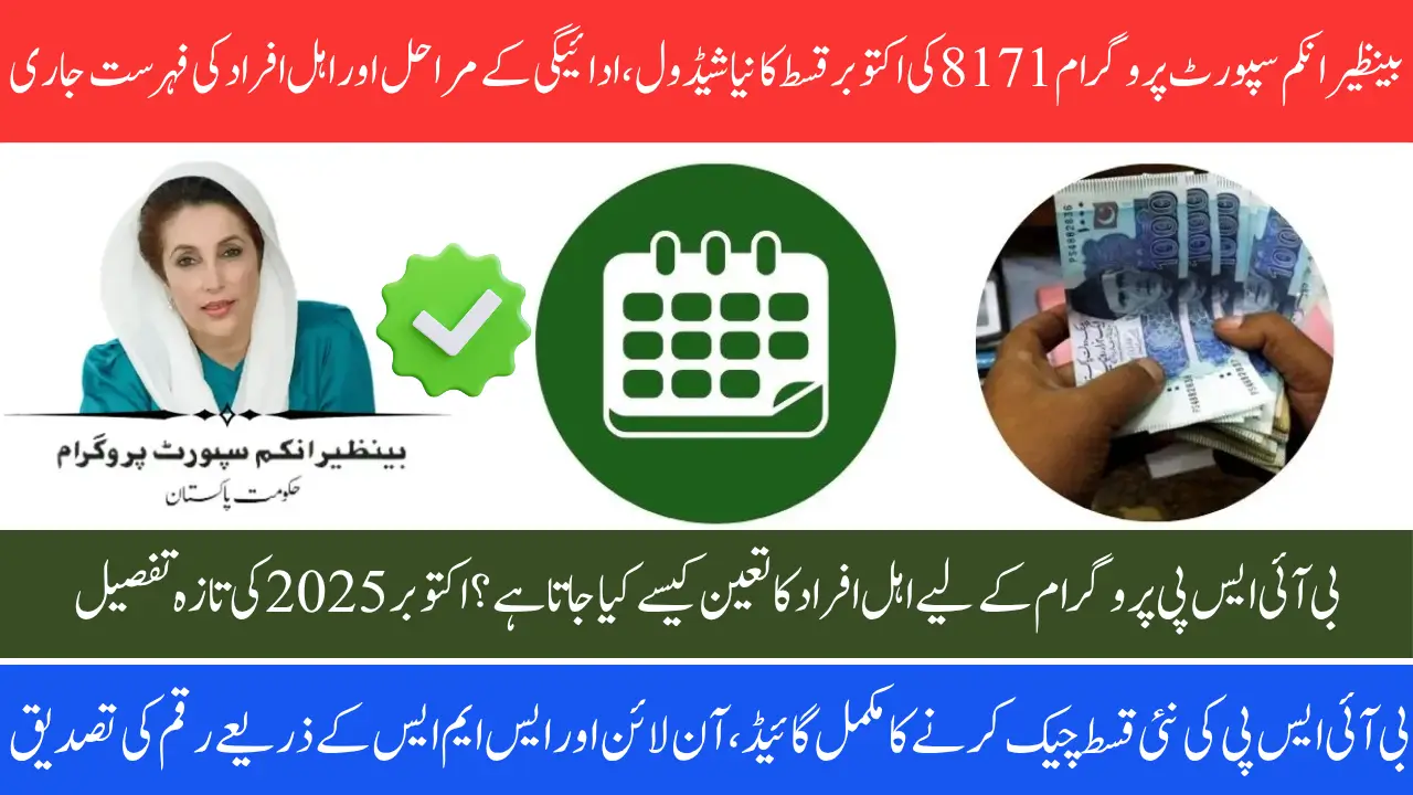 BISP 8171 Payment Schedule October 2025 – Confirm Eligibility and Payment Phase