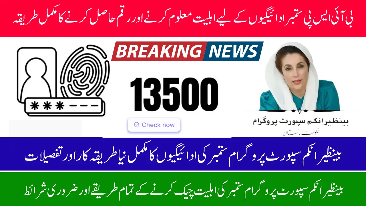 BISP September 2025 Payment Collection Guide Check Eligibility and Payment Status