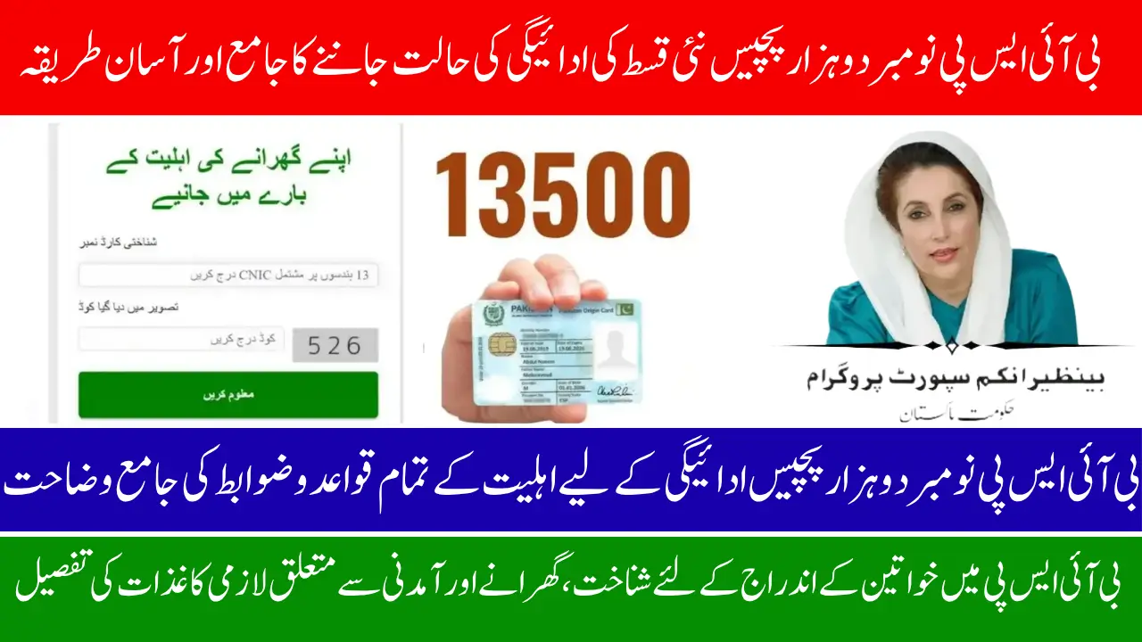 BISP November 2025 Payment Status: Check Your Latest Update Today