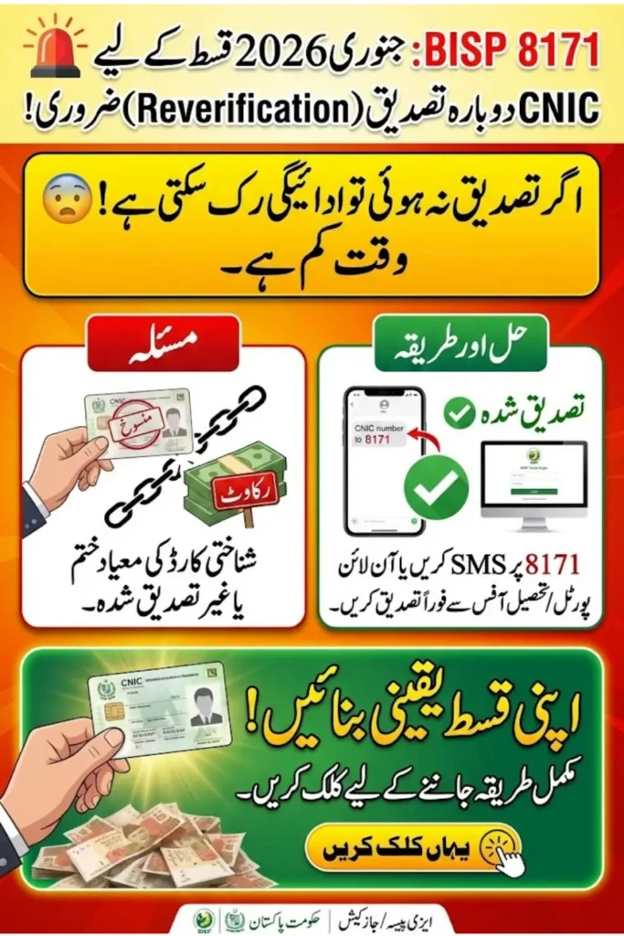 BISP 8171 CNIC Reverification Q4 Installment: Complete Guide for 2026