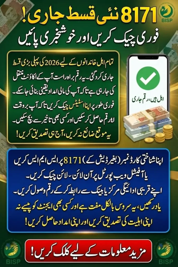 8171 Check Online CNIC Login 2026 – Complete Guide for BISP Beneficiaries