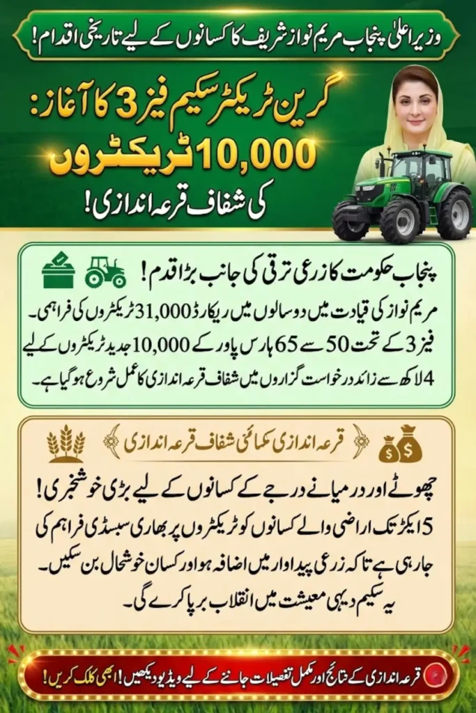 CM Green Tractor Program Phase 3 Launched by Maryam Nawaz Sharif – 10,000 Modern Tractors for Punjab Farmers