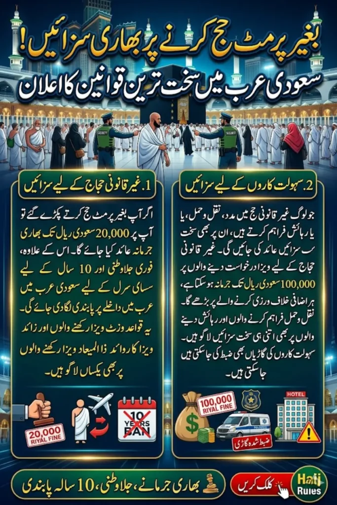 Hajj Without Permit Penalties Saudi Arabia: Heavy Fines, Deportation and 10-Year Entry Ban Announced
